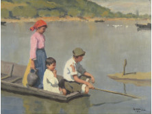 Gyerekek csónakban 1924